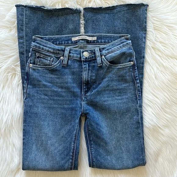 Hudson Jeans Nico Raw Hem Mid Rise Bootcut Jeans - Picture 3 of 8